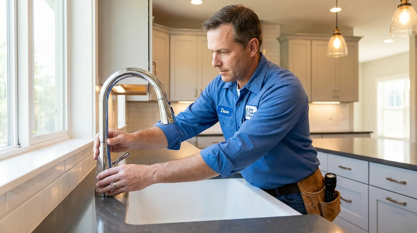 Kitchen faucet installation by Johns Plumbing LLC in Elgin